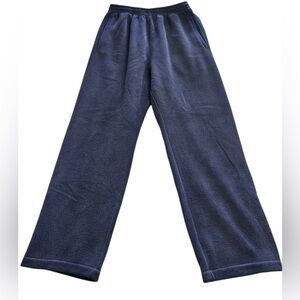 Yeezy Gap Polar Fleece Joggers Wide Leg Zip Ankle Navy Blue  Sz XL NWT